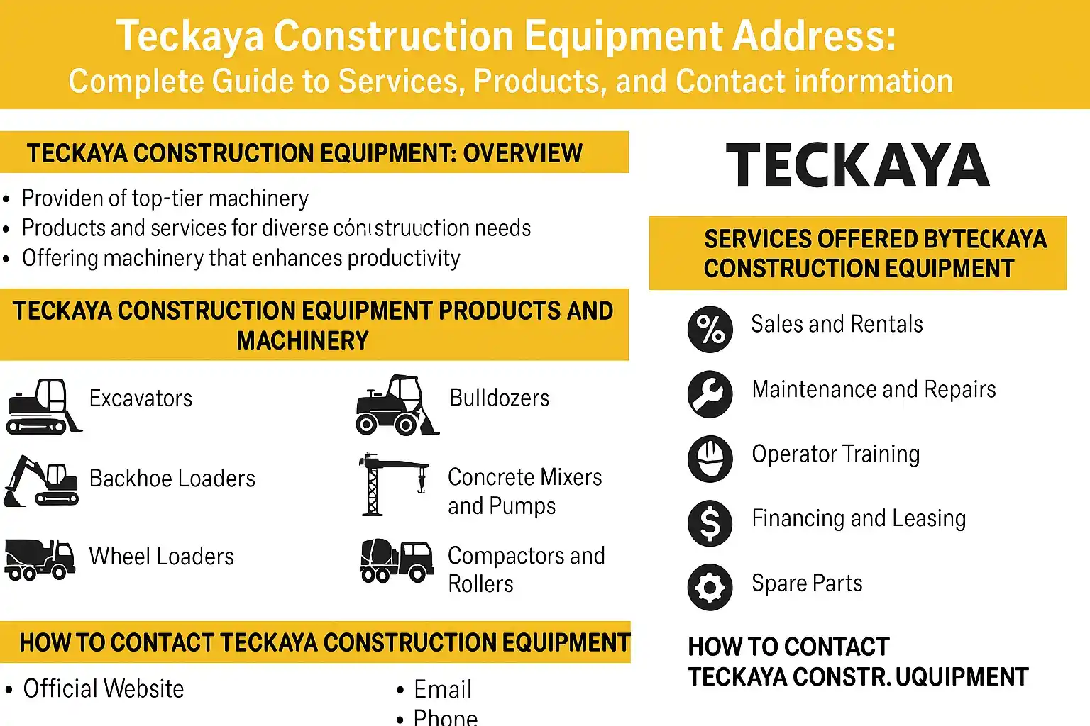teckaya construction equipment address